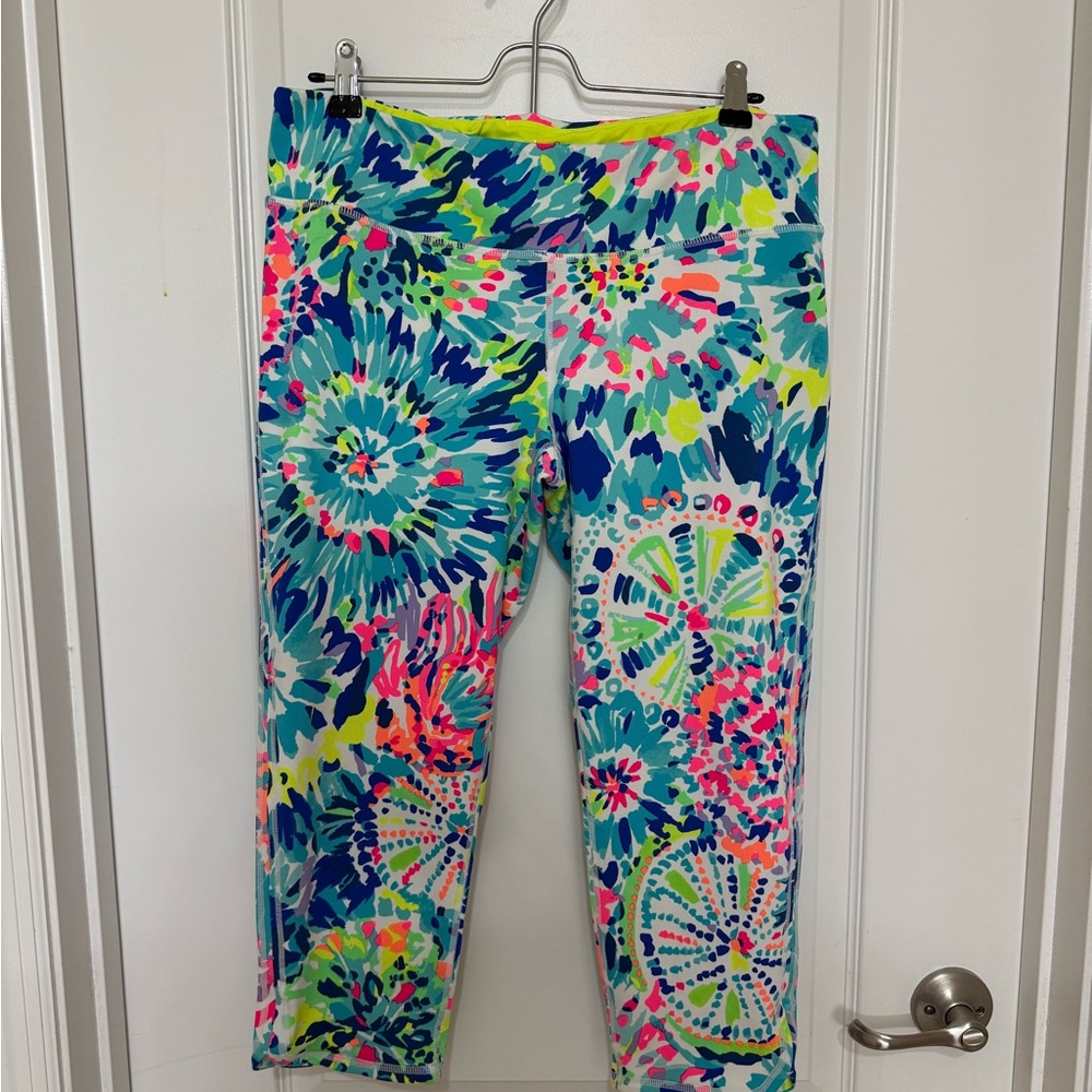 Lilly Pulitzer Vibrant Blue and Green Leggings